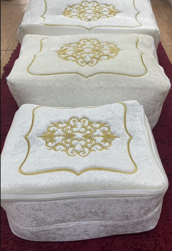 madam gold Çeyizlik Gelinlik Boğça/hurç Kadife 3’lü Set Halinde