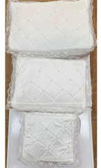 madam gold Kadife Inci Işlemeli Güpürlü 3'lü Set