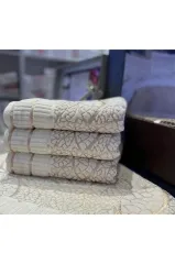 50x90 Osmanlı Kadife Jakarlı 12'li Havlu Seti