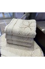 50x90 Osmanlı Kadife Jakarlı 12'li Havlu Seti