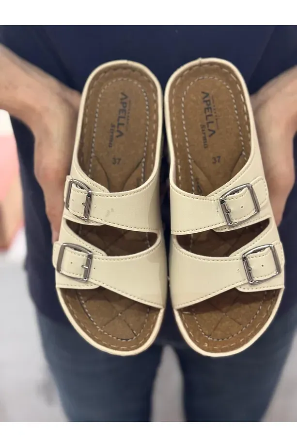 Kadın Anatomik Taban Dolgu Topuklu Ortopedik Terlik, Kadın Ortopedik Terlik