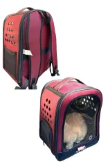 Lüx Büyük Boy Kedi Köpek Taşıma Çantası Elastik Pvc Kırılmaz 50 X 25 X 34 Cm XL