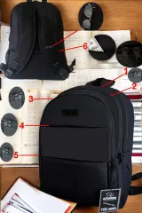 lisanslı çok gözlü sağlam okul çantası geniş hacimli sırt çantası 45 cm 22 cm 30 cm ebatlarında 670s