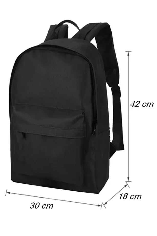 lisanslı çok gözlü sağlam okul çantası geniş hacimli sırt çantası 45 cm 22 cm 30 cm ebatlarında 670s siyah1