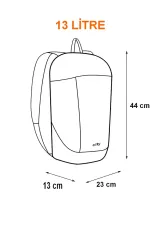 lisanslı 13 Litre unisex kamp bisiklet motor günlük outdoor siyah sırt çantası